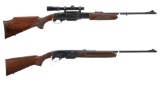 Two Game Scene Engraved Remington Rifles