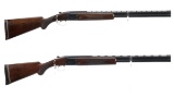 Two Factory Engraved Belgian Browning Superposed Shotguns