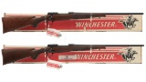 Two Winchester Model 70 XTR Featherweight Rifles with Boxes