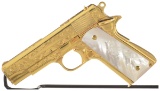 Jeff Flannery Signed Engraved Gold Plated Colt Combat Commander