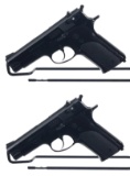 Two Smith & Wesson Model 59 Semi-Automatic Pistols