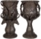Large Pair of Stag Head Urns by P.J. Mene