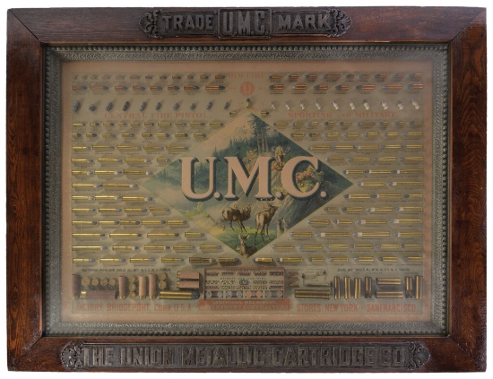 Union Metallic Cartridge Co. Cartridge Display Bullet Board