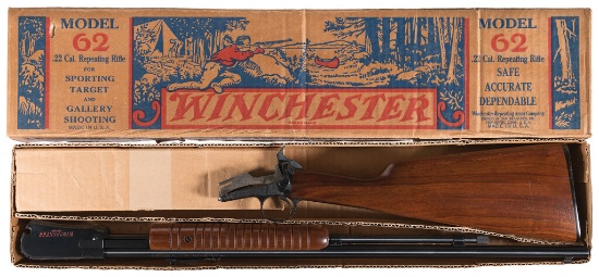 Winchester Model 62A Slide Action Gallery Style Rifle with Box