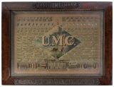 Union Metallic Cartridge Co. Cartridge Display Bullet Board