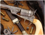 New York Engraved Colt Model 1860 Richards Conversion Revolver