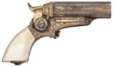 Engraved Gold Plated Eben T. Starr Second Model Pepperbox