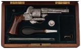 Cased Exhibition Grade French Lefaucheux Pinfire Revolver