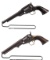 Two Antique American Percussion Revolvers