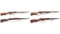 Four European Military Bolt Action Long Guns