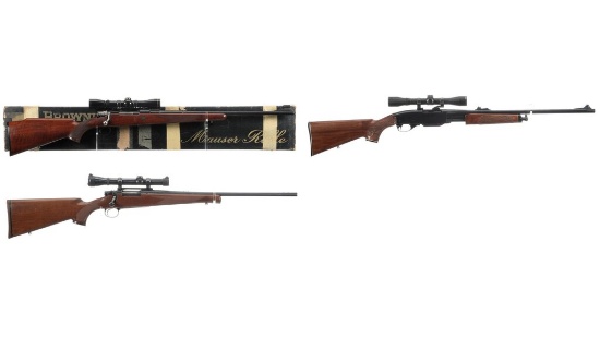 Three Rifles with Scopes