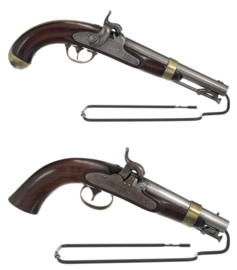 Two U.S. Martial Percussion Pistols