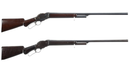 Two Winchester Model 1887 Lever Action Shotguns