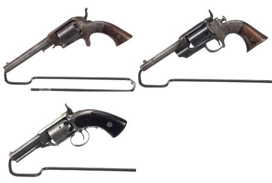 Three Antique American Percussion Revolvers