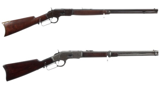 Two Winchester Model 1873 Lever Action Rifles