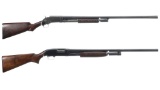 Two American Slide Action Shotguns