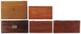 Five Hardwood Handgun Cases