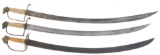 Three American Eagle Head Pommel Sabers