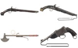 Four Single Shot Handguns
