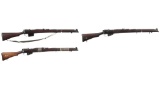 Three Lee-Enfield Pattern Military Bolt Action Rifles