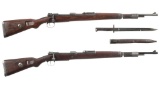 Two German Mauser Model 98 Bolt Action Rifles
