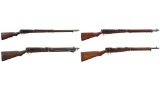 Four Japanese Military Arisaka Bolt Action Rifles
