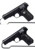 Two Colt Pocket Hammerless Pistols