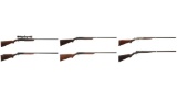 Six American Single Barrel Shotguns
