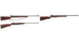 Three Remington .22 Caliber Bolt Action Rifles