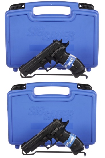 Two Sig Sauer P226 Semi-Automatic Pistols with Cases