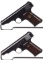 Two Deutsche Werke Ortgies Patent Semi-Automatic Pistols