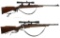 Two Remington Bolt Action Rifles with Scopes
