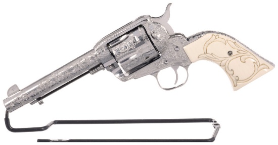 Engraved Ruger Vaquero Single Action Revolver