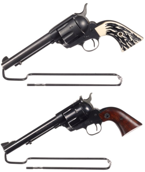 Two Single Action Revolvers with Holsters