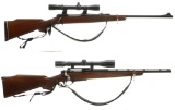 Two Remington Bolt Action Rifles with Scopes