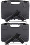 Two Sig Sauer Model P320 Semi-Automatic Pistols with Cases