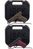 Two Glock Semi-Automatic Pistol with Cases