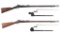 Two U.S. Springfield Trapdoor Rifles with Bayonets