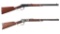 Two Winchester Lever Action Saddle Ring Carbines