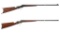 Two Winchester Model 1885 Low Wall Single Shot Rifles