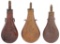 Three Desirable U.S. Military Powder Flasks