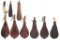 Lot of Flasks, Shot Pouches, and a Salt Horn