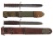 Two Side-Marked U.S. M3 Fighting Knives with Sheaths