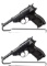 Two World War II German Walther P.38 Semi-Automatic Pistols