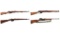 Four European Military Pattern Bolt Action Rifles