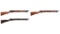 Three Imperial Japanese Type 44 Cavalry Carbines with Bayonets