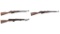 Three Chinese Military Rifles with Bayonets