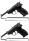 Two World War II German P.38 Semi-Automatic Pistols