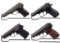 Four Eastern Bloc Military Semi-Automatic Pistols with Holsters