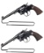 Two Colt Officer's Model Double Action Revolvers